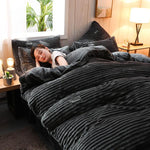 Gemütliches Cord-Velours Bettwäsche-Set für den Winter