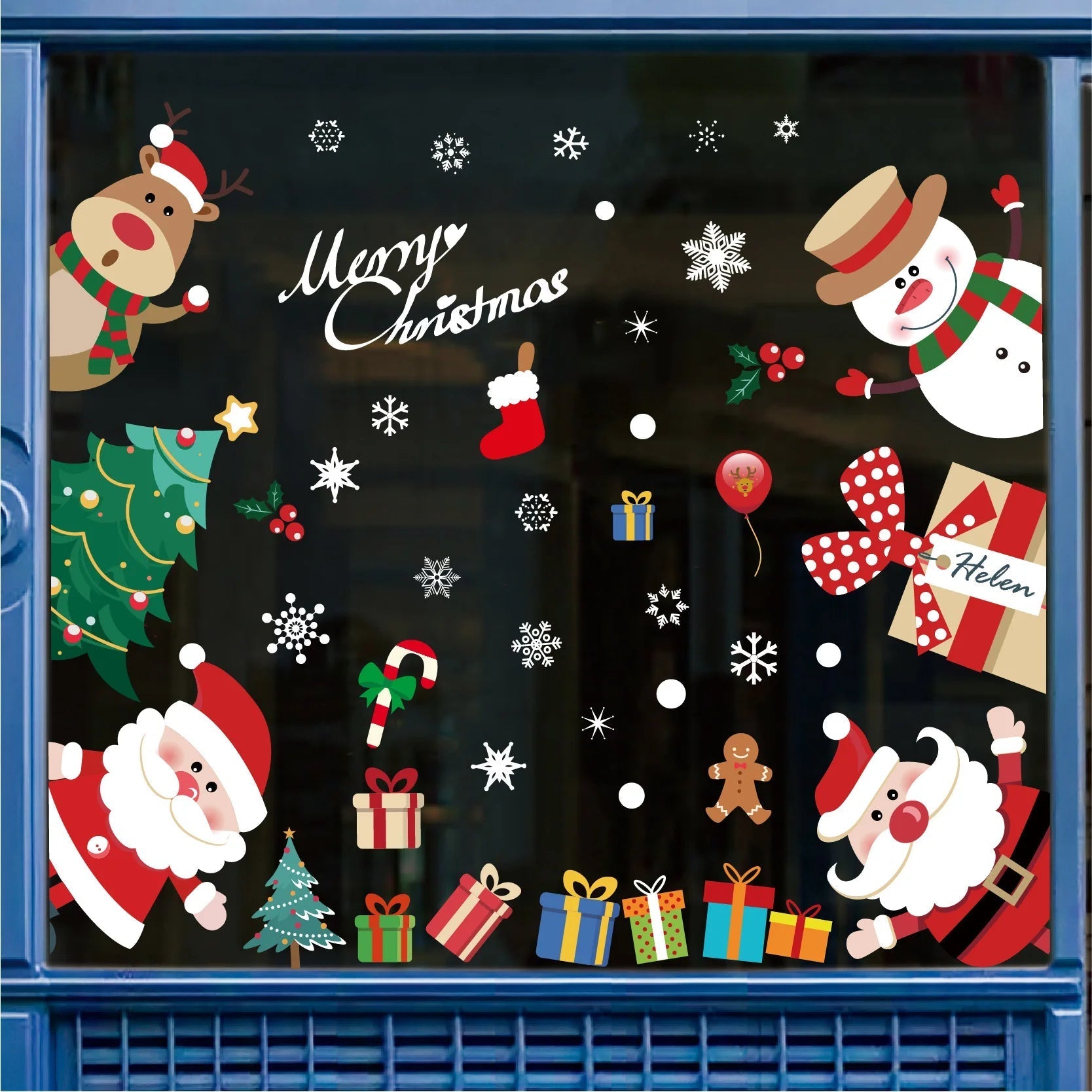 Winterzauber | 137-teiliges Fensterdekorationsset mit Schneeflocken