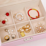 Stylish jewelry box with two spacious compartments