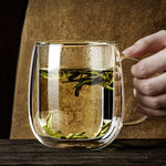 Elegant Borosilicate Glass Insulated Mug – Heat-Resistant & Stylish