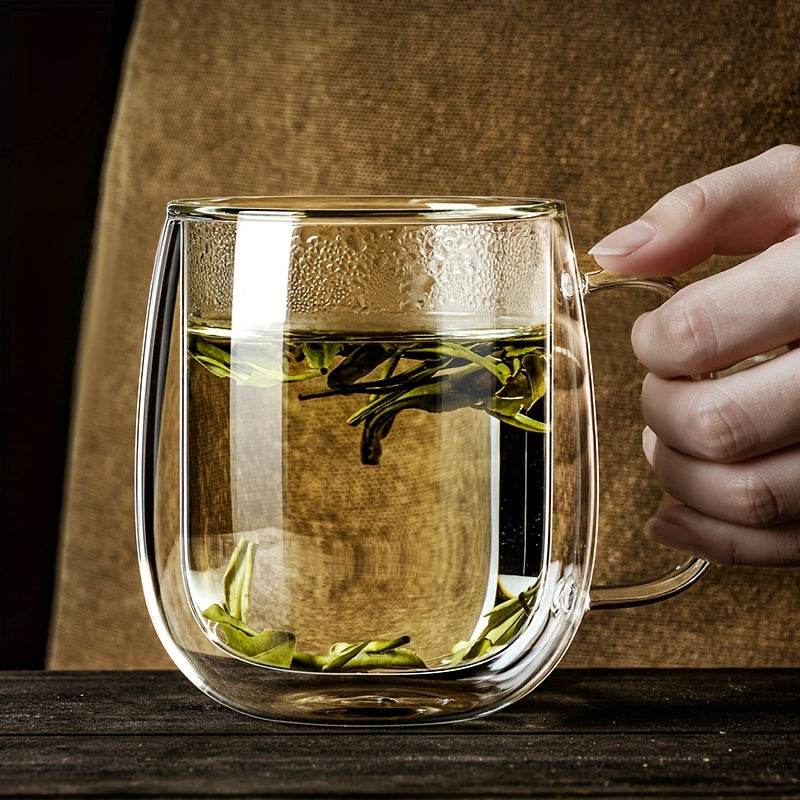 Elegant Borosilicate Glass Insulated Mug – Heat-Resistant & Stylish