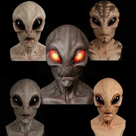 Realistische Halloween-Kostüm-Maske - Alien-Accessoire