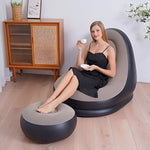 Inflatable Lounge Chair with Footrest – Indoor & Outdoor Relaxation
