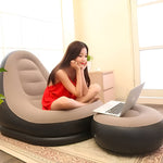 Inflatable Lounge Chair with Footrest – Indoor & Outdoor Relaxation