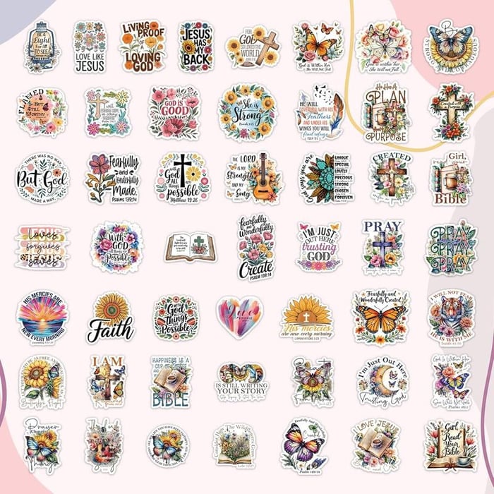Inspiriertes Sticker-Set für deine Glaubensreise