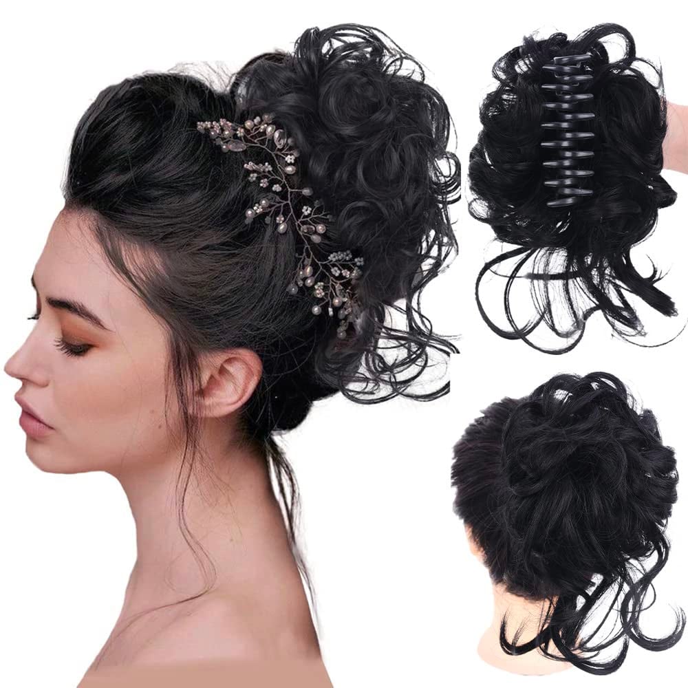 Hair clips for curly bun hairstyles