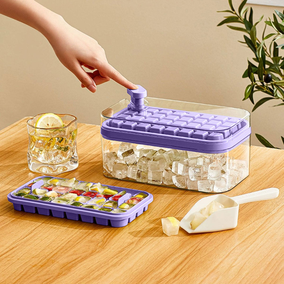 Silicone Ice Cube Tray with 32 Compartments