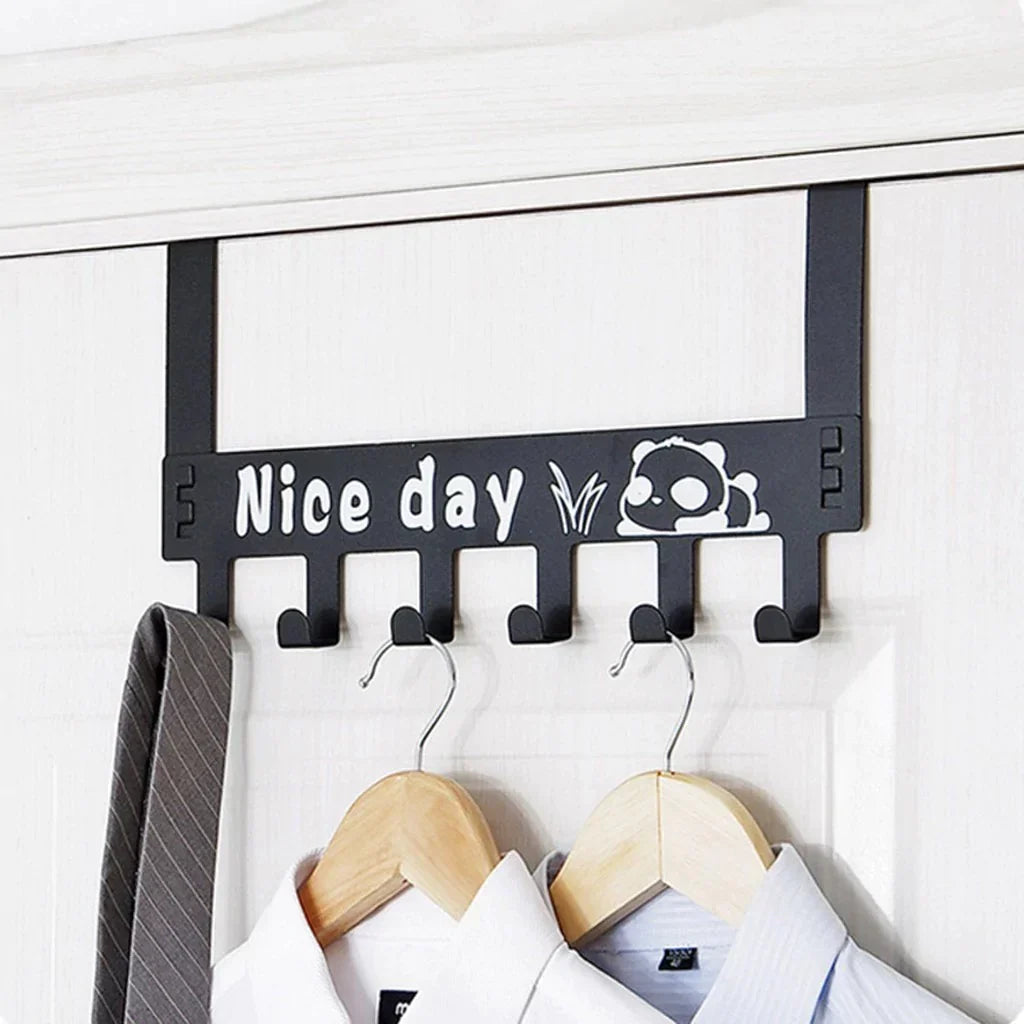 Metal Over-the-Door Hook with 6 Hooks – Organizing Made Easy