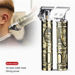 Vintage Barttrimmer – Professionelle Haarschneidemaschine, kabellos, USB-aufladbar