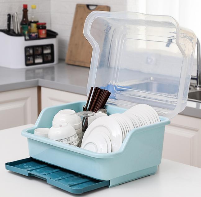 Dish rack with drainboard