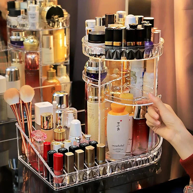 360° Drehbarer Kosmetik Organizer für Perfekte Übersicht