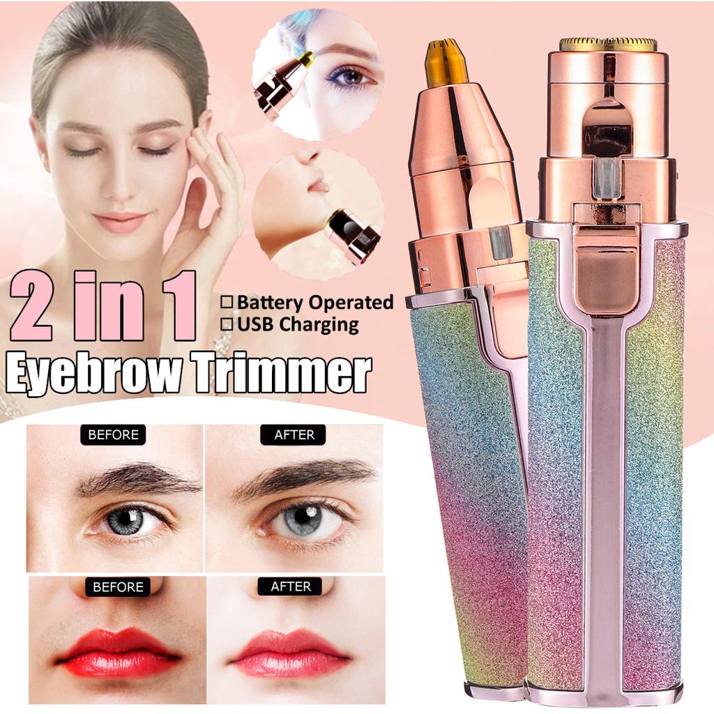2-in-1 Gesichts-Haartrimmer mit Beleuchtung