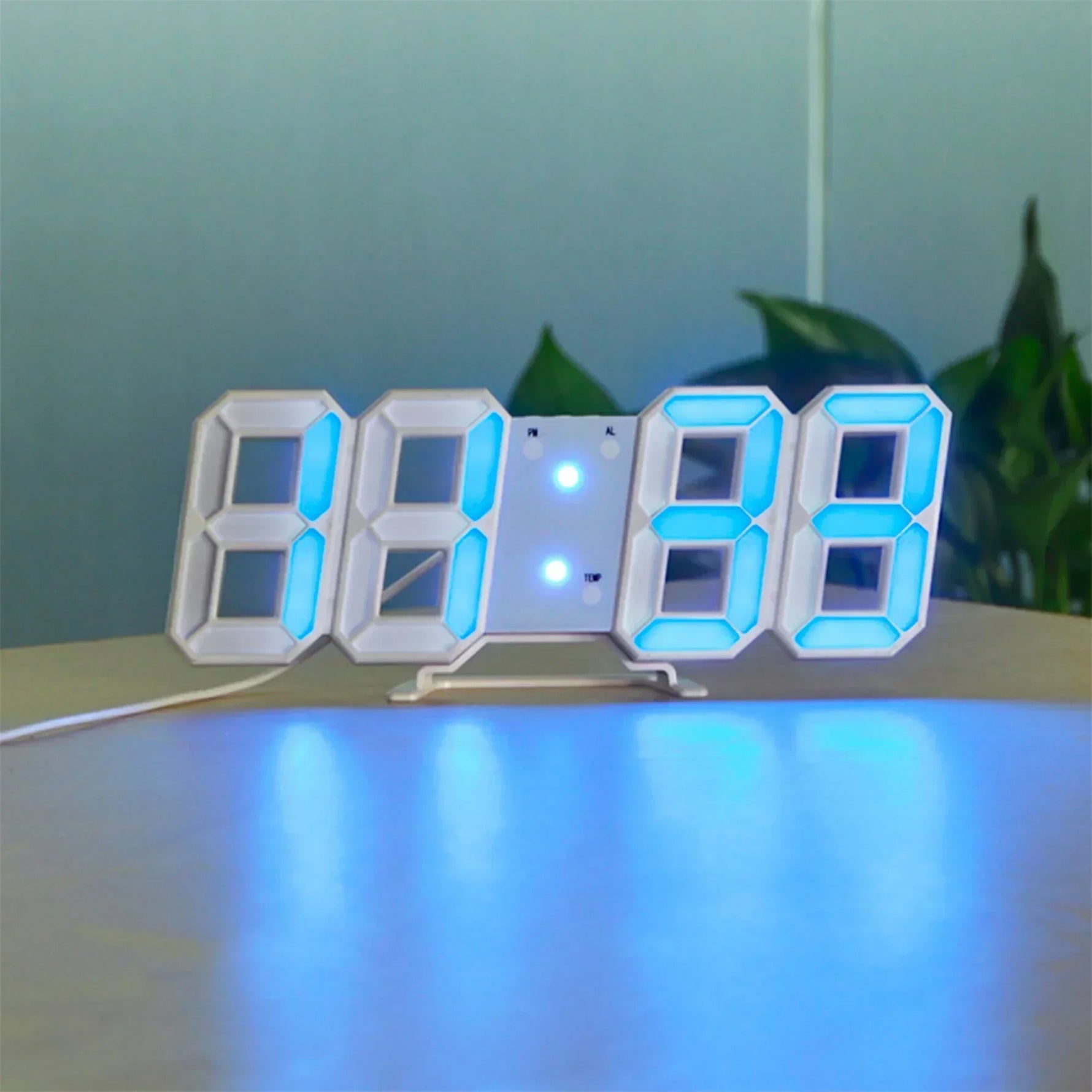 Moderne 3D LED Wanduhr – Stilvolles Design mit dimmbarer Beleuchtung