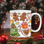 3D Lebkuchenmann Keramiktasse für Weihnachten