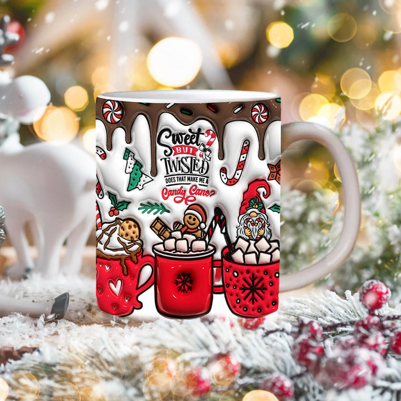 3D Lebkuchenmann Keramiktasse für Weihnachten