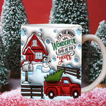 Verspielte 3D Weihnachtskeramik-Tasse für festliche Momente