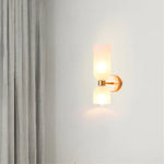 Moderne Glas-Wandleuchte mit Doppelkopf-LED