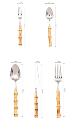 NaturPur – Luxuriöses Besteckset mit Bambusdetails