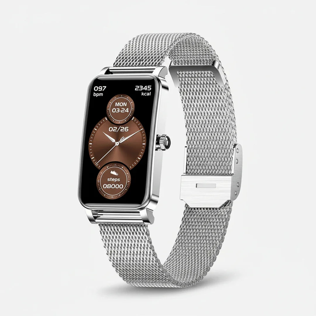 Elegant Smartwatch with Fitness Tracking and Notifications