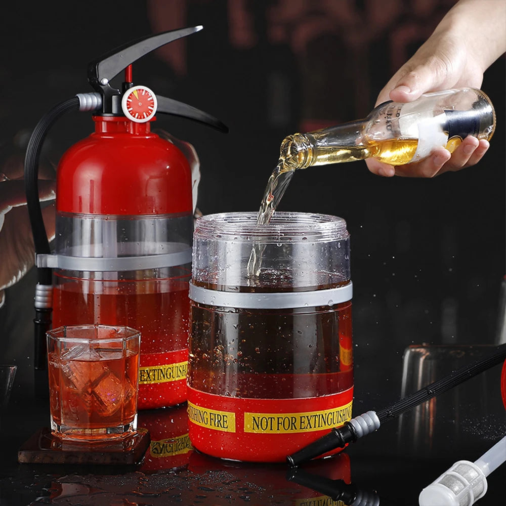 1,5L Getränkespender im Feuerlöscher-Design – Spaß für jede Feier