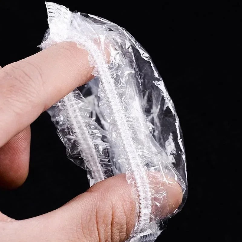 100 Pack of Disposable Ear Covers for Bathing and Showers - Unisex