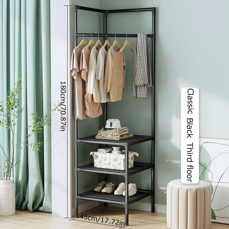 3-piece coat hook with shelf