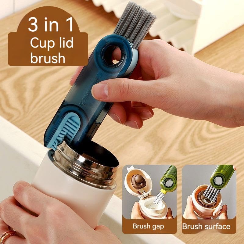 Multifunctional Bottle Cleaning Brush with 3 Heads