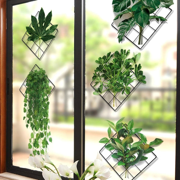 3D Wall Stickers with Green Plants (2-Pack)
