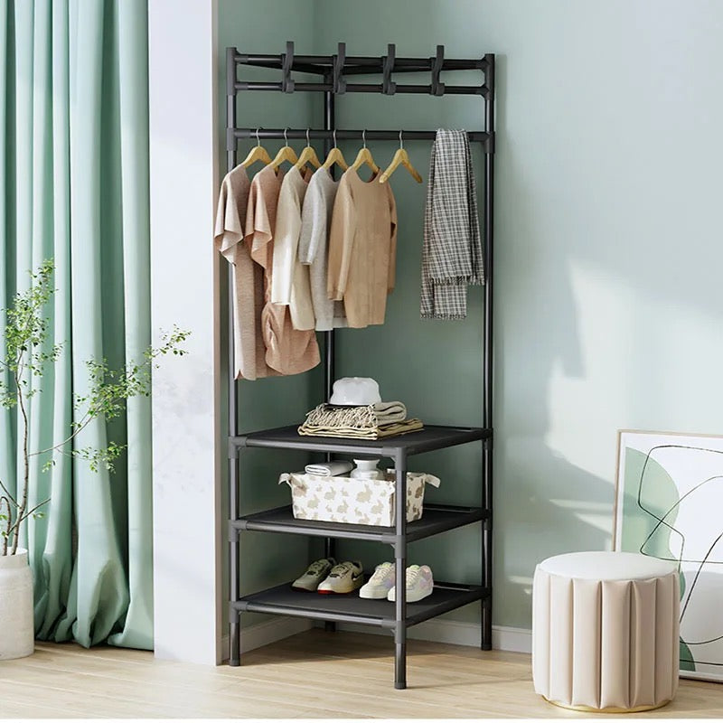3-piece coat hook with shelf