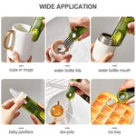 Multifunctional Bottle Cleaning Brush with 3 Heads