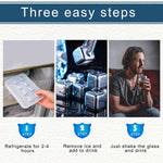 Reusable Stainless Steel Ice Cubes with Silicone Tongs - Set (8)