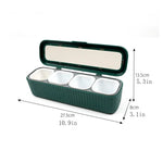 Spice Storage Box with 4 Compartments and Spoon
