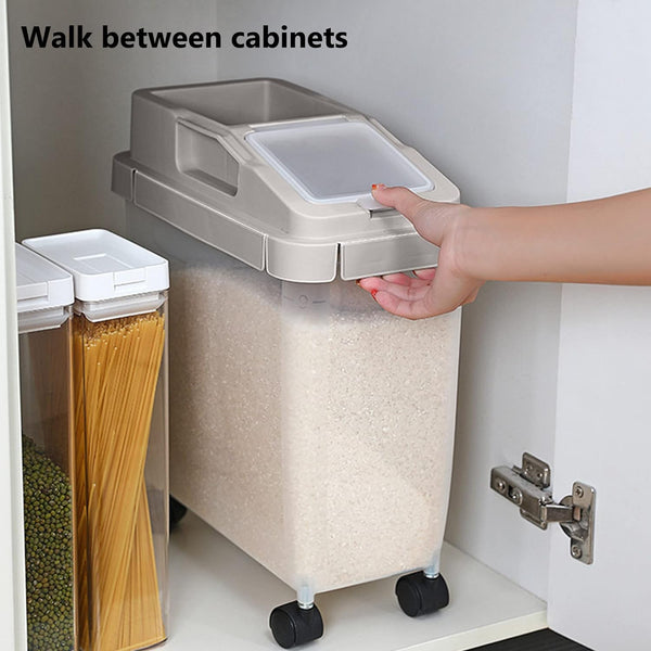 10 kg food storage container with wheels