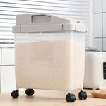 10 kg food storage container with wheels
