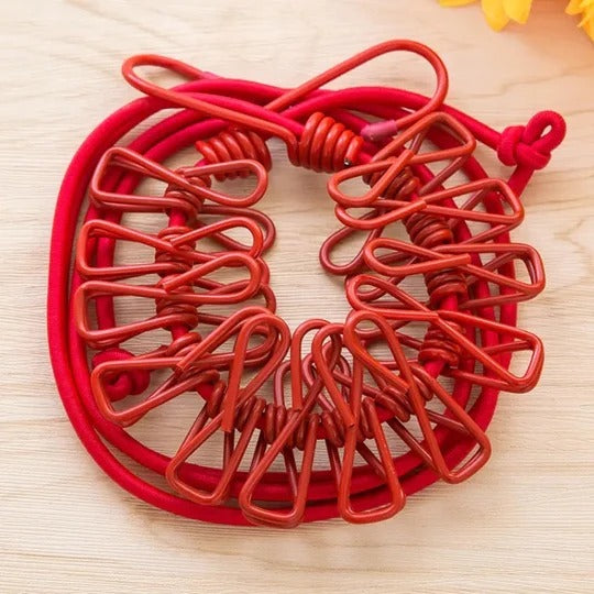 12 Piece Elastic Clothesline Set
