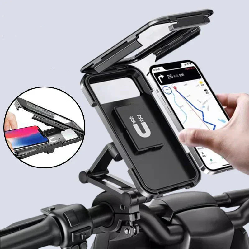 Wasserdichter Handyhalter mit USB und 15W kabellosem Laden für Fahrrad und E-Bike