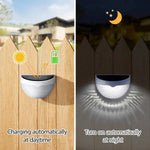 Solarbetriebene LED-Wandleuchte für Außenbereiche | IP65 Schutz | Mit automatischem Lichtsensor | 6 Leuchtmittel | Perfekt für Garten & Terrasse