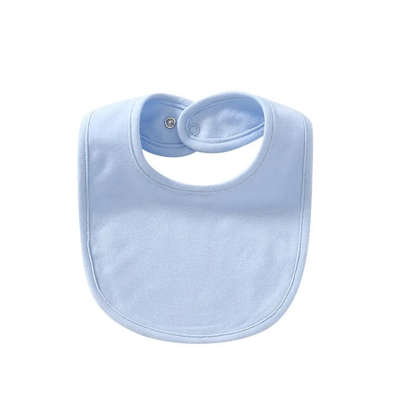 Absorbent Baby Bibs Made of Soft Cotton – Skin-Friendly with Snap Fastener