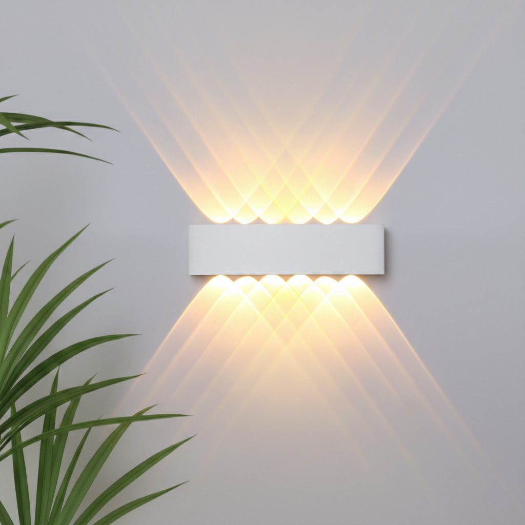 Modern LED Wall Light in Aluminum for Indoor and Outdoor