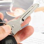 Multifunktionales 6-in-1 Schlüsselanhänger Werkzeug – Faltbares Mini-Tool aus Edelstahl mit Flaschenöffner