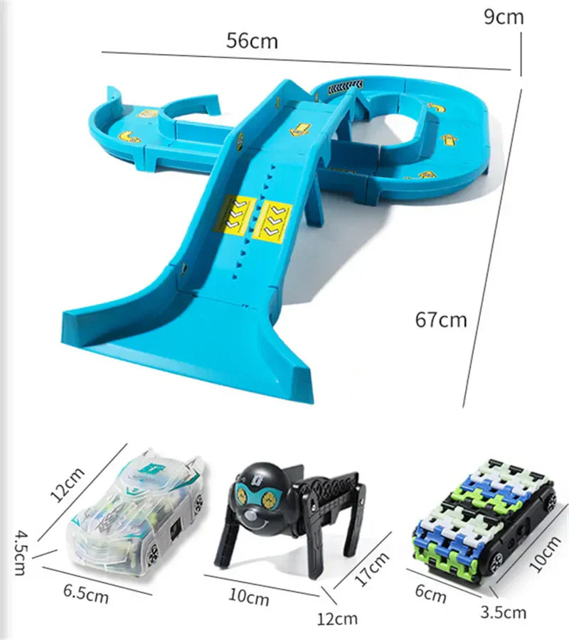 Race Track with Vehicles - Robot Game for Kids