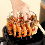 Grillaufsatz für Heißluftfritteusen mit Spießen