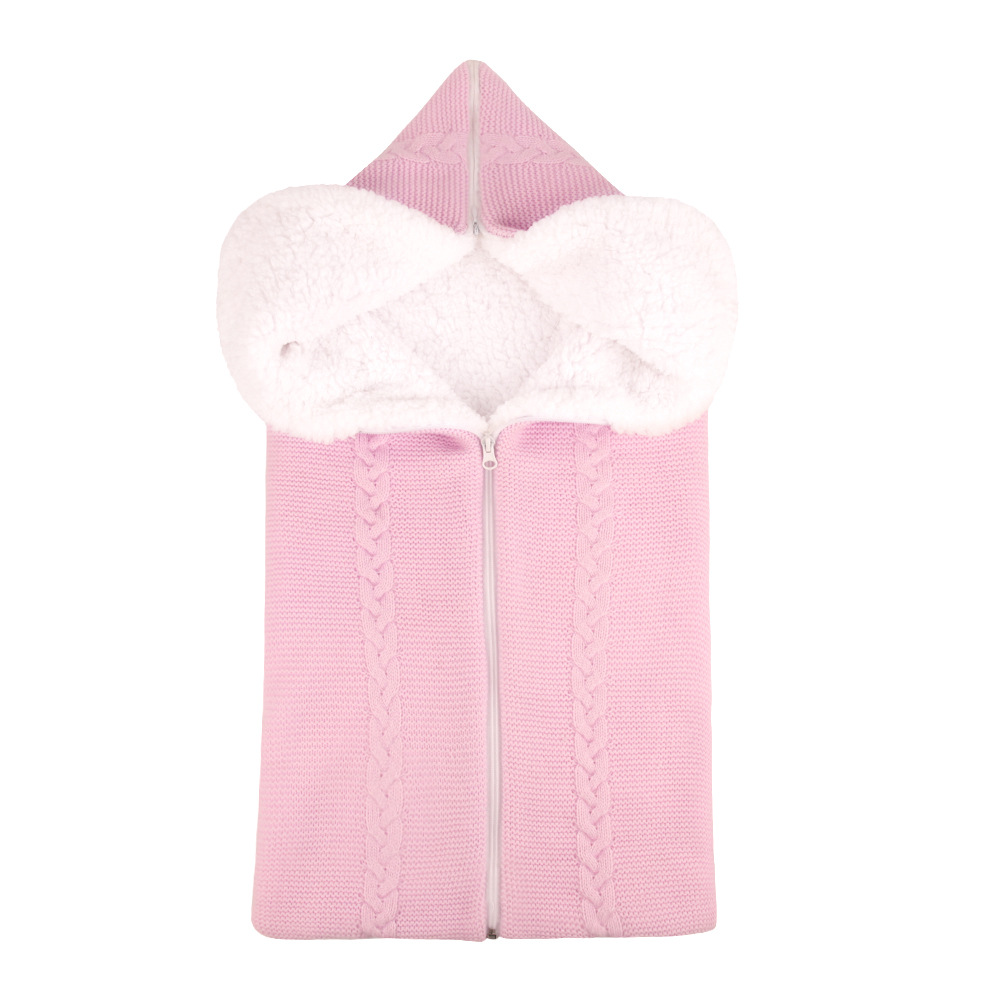 Sleeping Bag for Babies with Hood – Cuddly Knitted Sleeping Bag