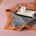 Six-layer cotton blanket with blue pattern – CozyNest