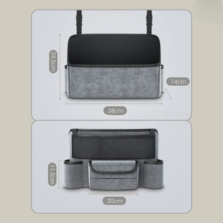 Practical car organizer for tidiness between the seats
