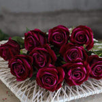 10-piece set of elegant silk roses for any occasion