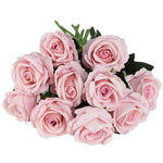 10-piece set of elegant silk roses for any occasion