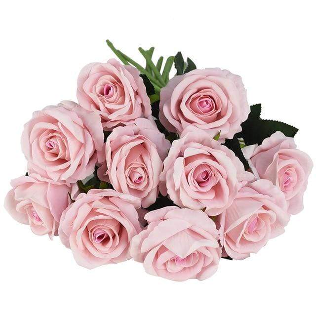 10-piece set of elegant silk roses for any occasion
