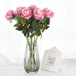 10-piece set of elegant silk roses for any occasion