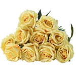 10-piece set of elegant silk roses for any occasion